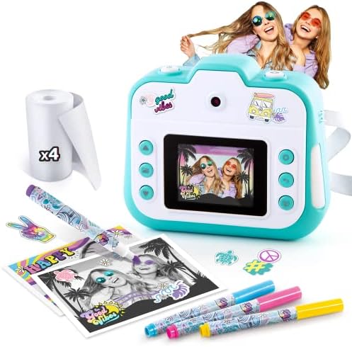 Canal Toys - aparat do natychmiastowego druku fotograficznego - fotografia, selfie i wideo - papier termiczny do 250 zdjęć - ekran LCD - od 8 lat - CLK 001