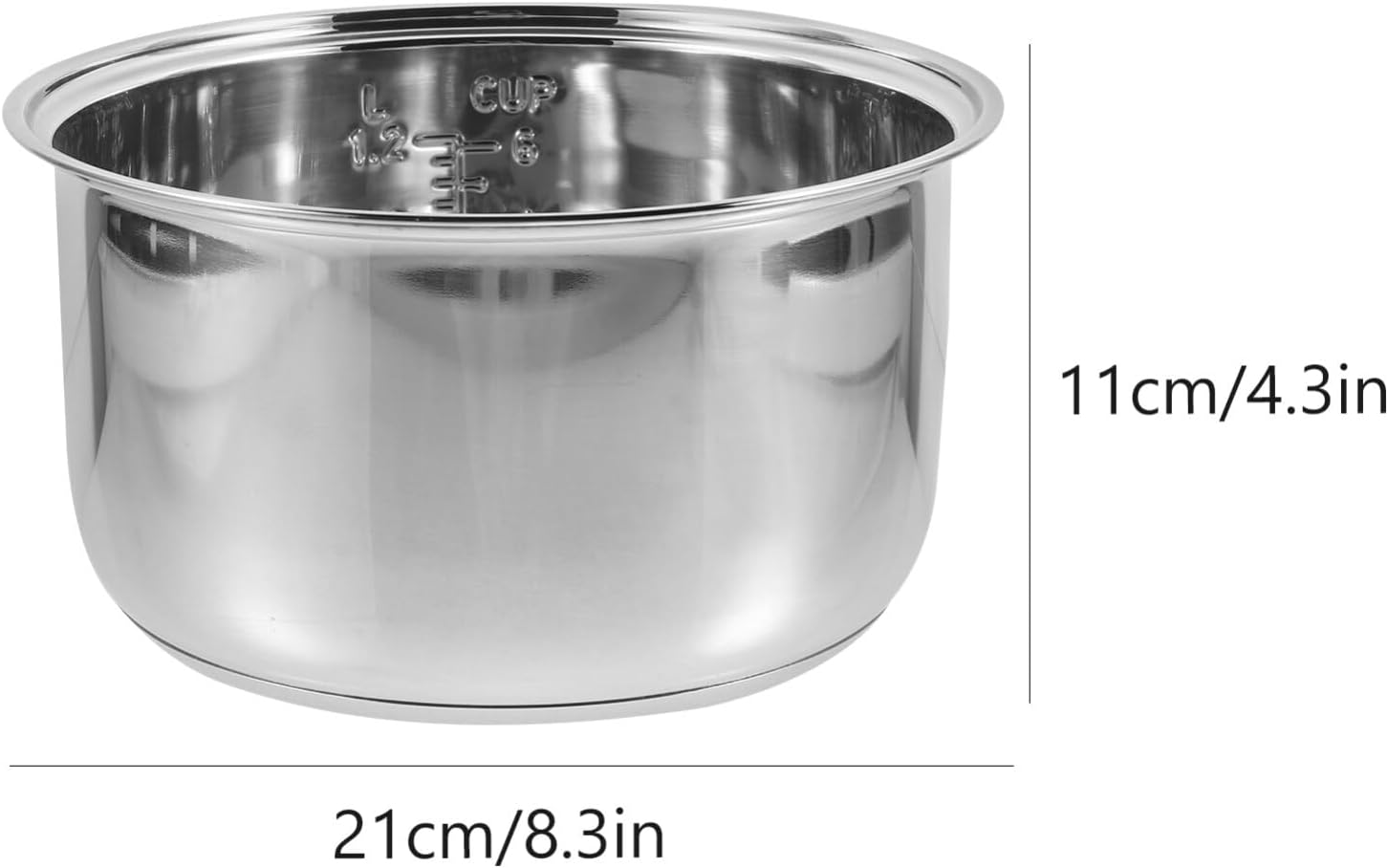 Hemoton Stainless Steel Cookware Household Rice Cooker Inner Pot Professional Rice Cooker Pot Electric Cooker Accessory Stainless Steel Inner