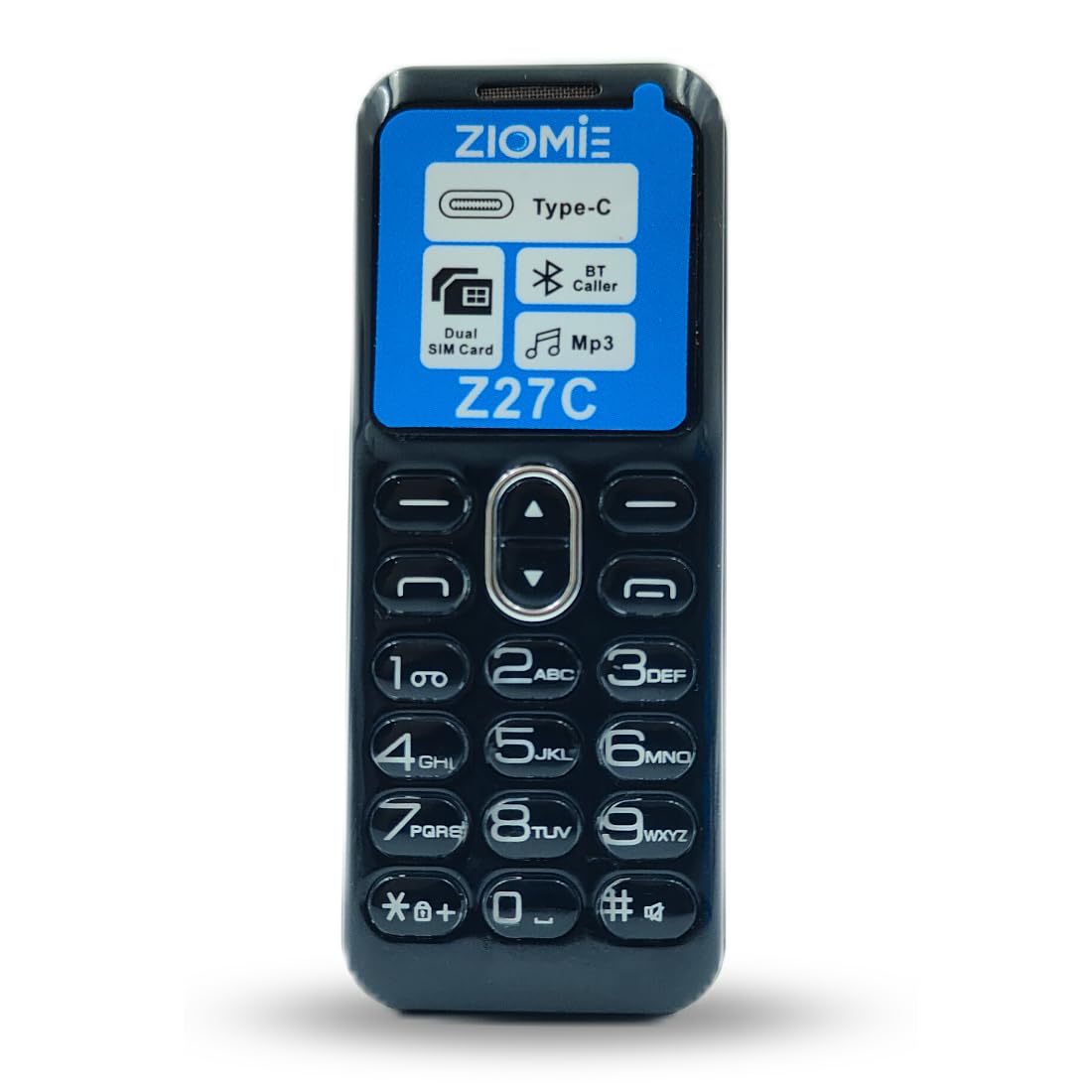 Z27C Mini Dual SIM Phone with Type-C Charging, Black | Bluetooth Dialer, Crystal Keypad, MP3 & FM Radio, Long Battery Life, Ultra Lightweight-picture-28