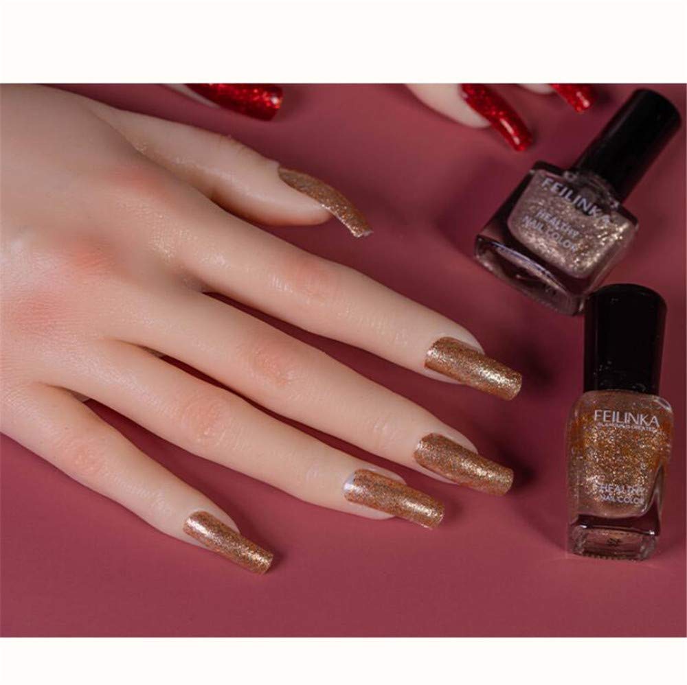 Modello di Mano in Silicone, Mani morbide Mani finte 1 Paio di Anelli di visualizzazione della Mano del manichino delle Donne realistiche in Silicone per Gioielli Nail Art Manicure a Mano Deco