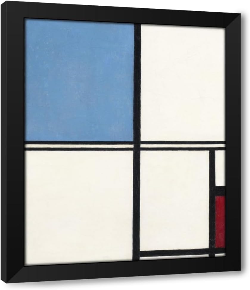 ArtDirect Composition with Blue and Red (1932) Custom Framed Art Print Giclee Print or Canvas Options with Various Sizes and Customization by Piet Mondrian