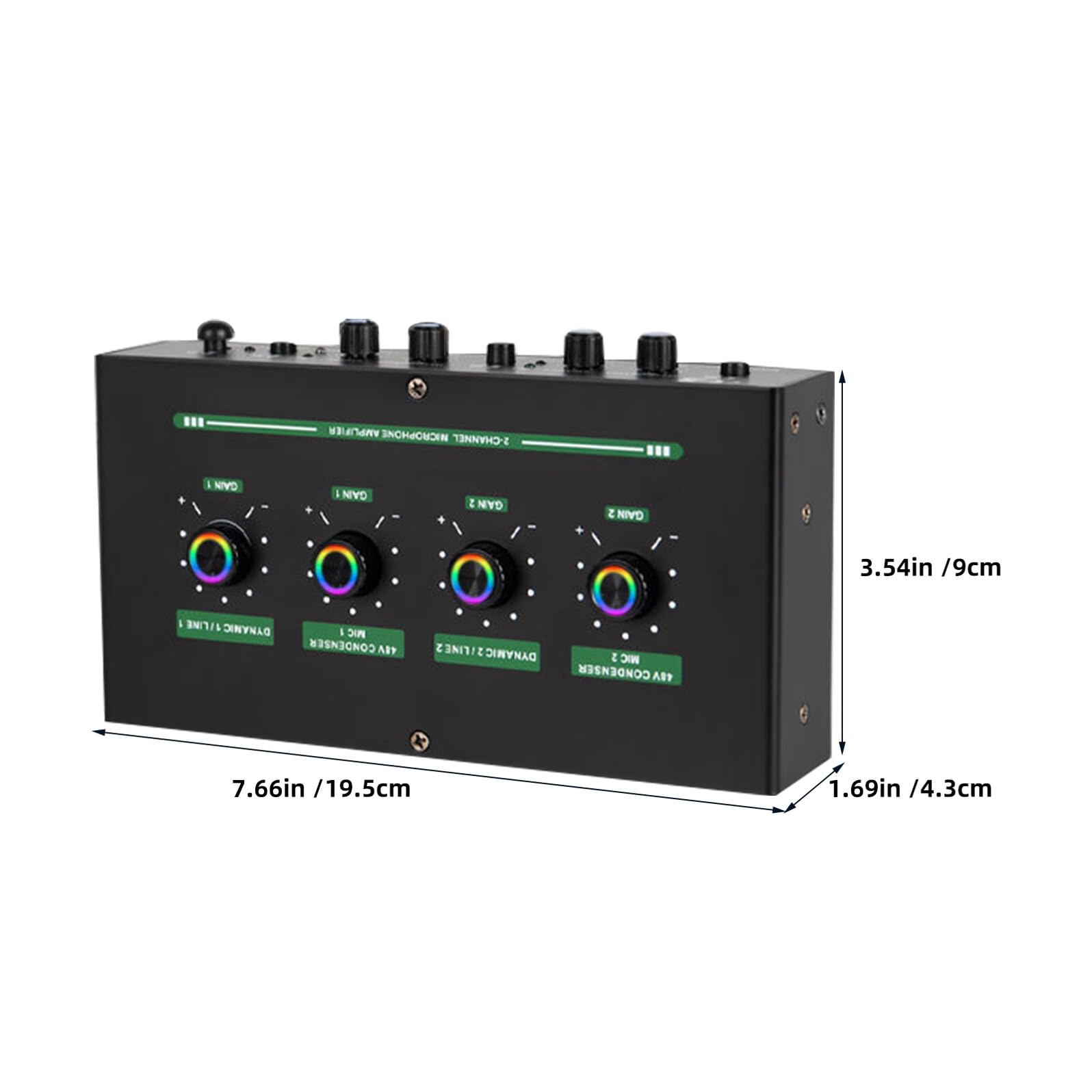 UPKOCH Amplificador de Reverberación Rutas para Voz Mezclador de Micrófono y Línea para Karaoke Casa Grabación Podcast y Salida de Línea Altavoz