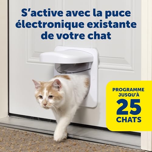 Chatière à puce électronique PetSafe pour empêcher les chats errants d'entrer