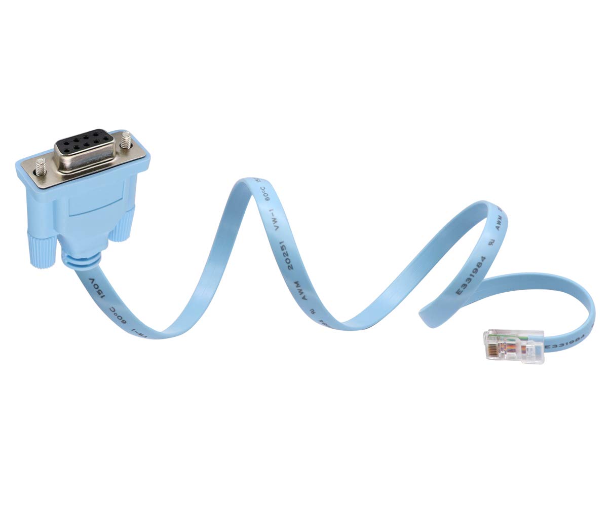 Cisco Console Cable 9-pin DB9 Female Serial RS232 Port to RJ45 Male Cat5 Ethernet LAN Rollover Console Cable Switch Cable Cisco(DB9P to RJ45 1.8M)
