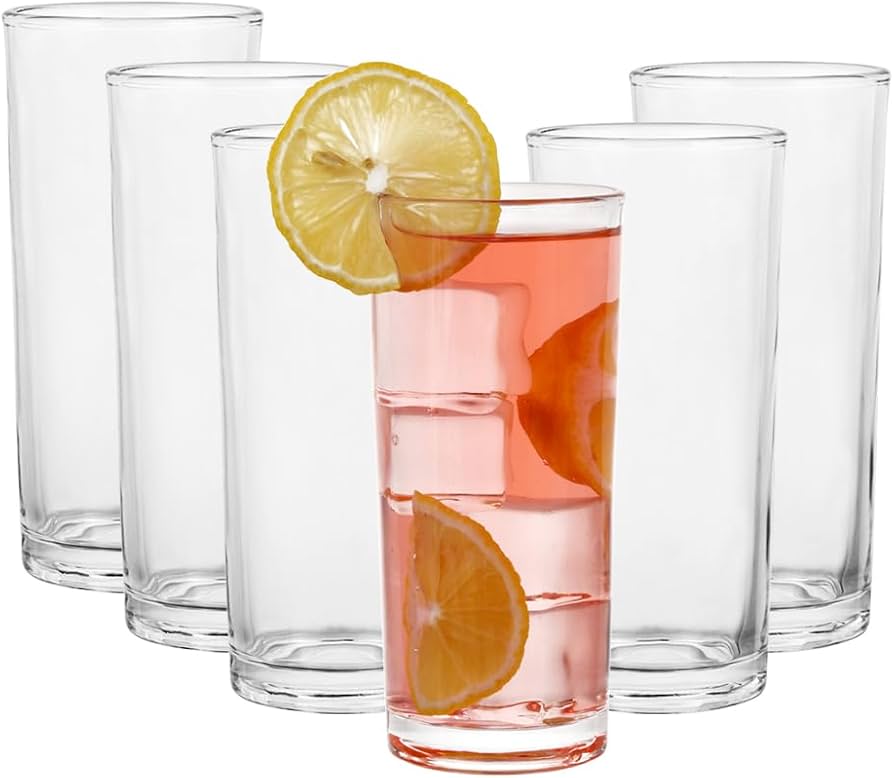 Amazon.com | BTGLLAS Highball Glasses Set of 6-8oz Tall Water Glasses for  Mojito, Whiskey, Cocktails - Clear Drinking Glassware for Kitchen - Tall Drinking  Glasses Set for Mixed Drinks (Glass, 6PCS8OZ): Highball Glasses
