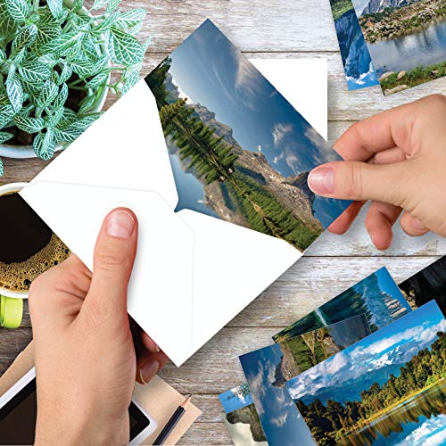 image for The Best Card Company - 20 Landscape Nature Note Cards Blank (4 x 5.12