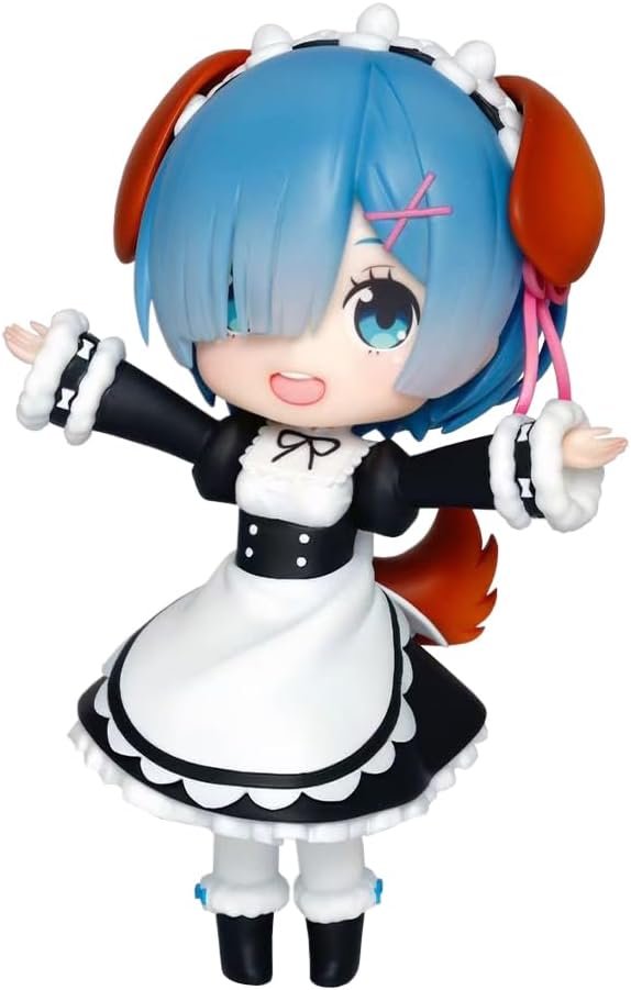 YLQANONG Re:0 Rem Figures Remu Anime Figure Statues Anime Figurine Ornaments Cake Decoration for Fans 6.1IN