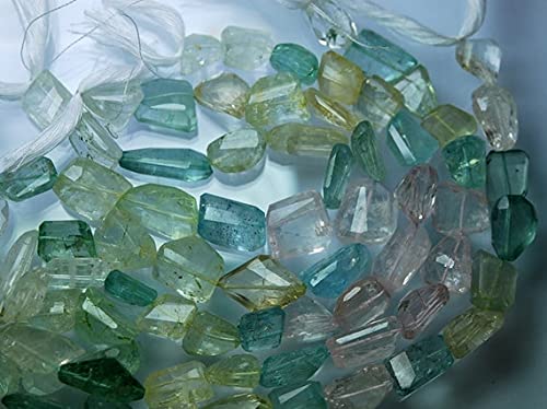 Multi Aquamarine pierres naturelles facettées pour vos ateliers de bijoux d'été