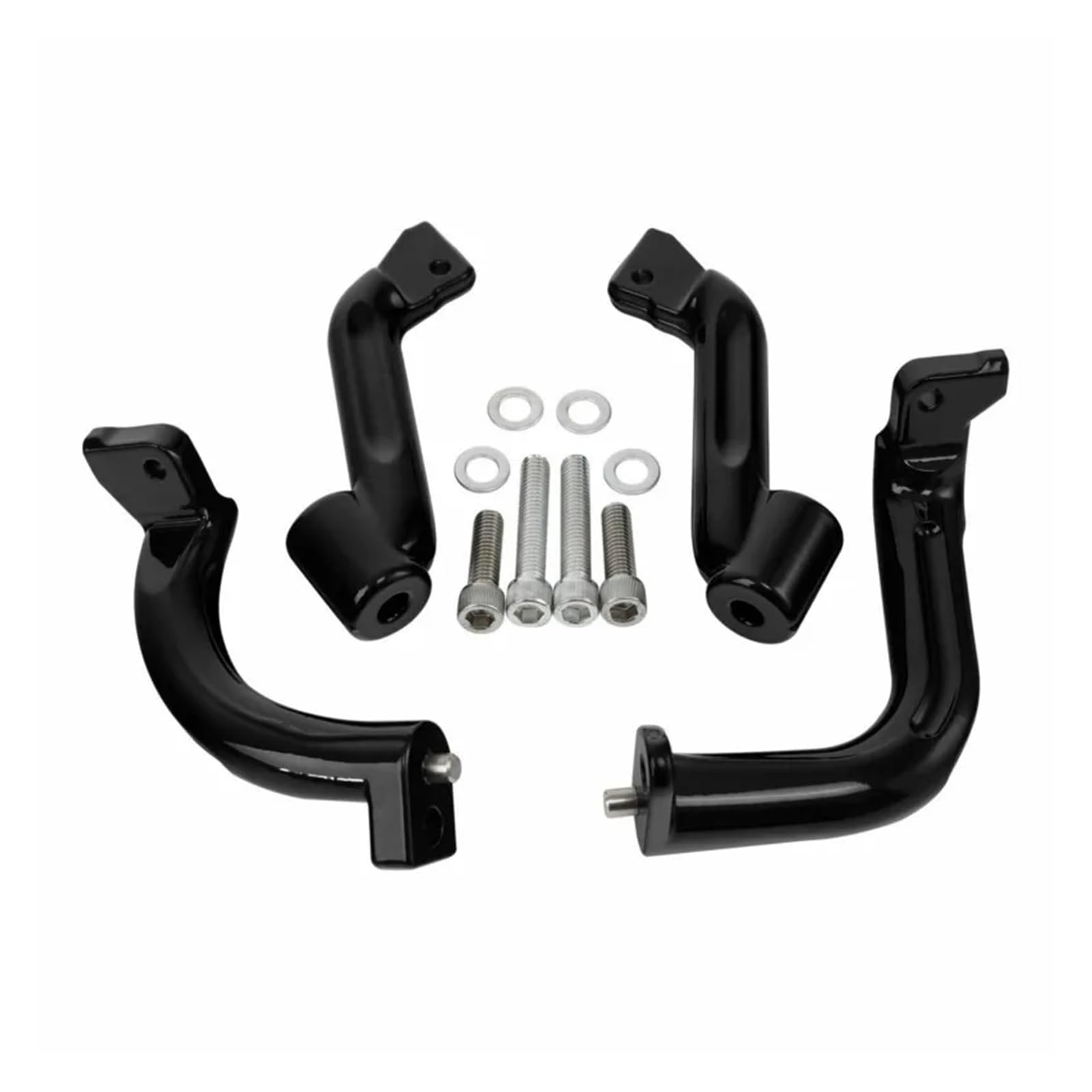Milnogrzl Black Motorcycle Driver Floorboard Footboard Mount Bracket Kit, Compatible With Harley Touring Road King Road Glide 2017-2022, Motorcycle Accessories(Black)