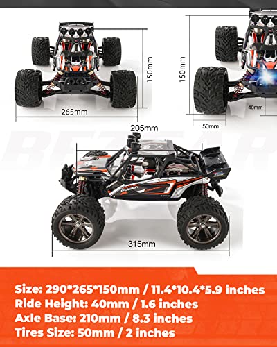 Bezgar Hm122 Rc Truck, 2.4Ghz 25+Mph Remote Control Car Off Road Monster Truck Rc Buggy Vehicle For Adults And Boys #TOP25