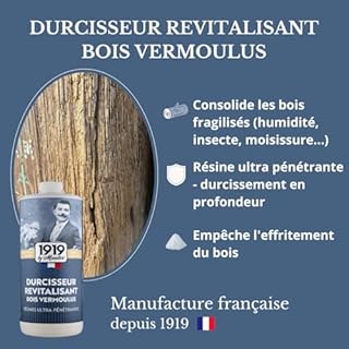 MAULER - Durcisseur bois vermoulu & pourri phase solvant - 0,5L - Solvant Ultra pénétrant - Redonne de la solidité aux bois attaqués et vétustes
