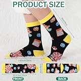 Glitopper 8 Pairs Bingo Socks for Women Men Funny Bingo Gift for Game Lover Crew Cotton Socks for Friend Family Coworker(Classic)