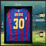 Tinkeps Football Shirt Frame Display - Engineered Wood & Acrylic, Jersey Display Case, Black - 2