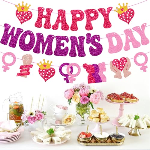 Happy Women’s Day Banner Women’s History Month Decoration Celebrating Womens Achievements Every Day is Women’s Day Décor International Womens Day Party Supplies by YOYMARR - Image 7