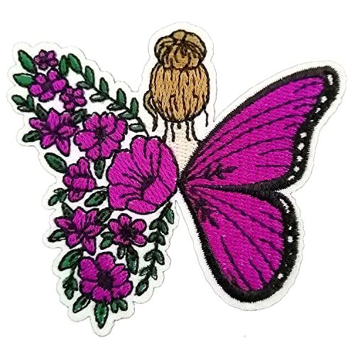 BPA Patch Thermocollant Fleurs papillon Ecusson Thermocollant Ecusson a Coudre