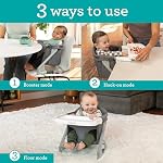 Infantino Ultimate Travel Booster, High Chair & Seat, Gray | Versatile & travel-friendly, Folds for on-the-go families, Doubles as high chair or booster