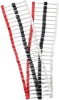 AllGIFT Rectifier Diode 50pcs Black Low Resistance R-6 Schottky Diode Photovoltaic 15A 45V Electrical Axial Connecting Terminal