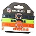 aminco NFL Chicago Bears Silicone Bracelets, 4-Pack