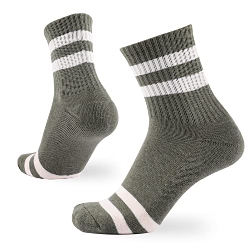 X.anzg 5 Pairs Mens Athletic Socks Cushion Crew Wicking Warm Socks Outdoor Hiking Sports Boot Socks #TOP5