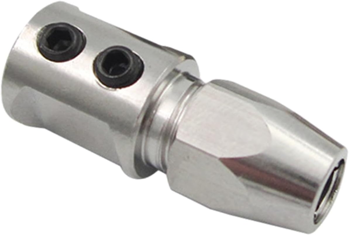 kowaku Motor Shaft Chuck, RC Boat Joint Shaft Coupler Spare Parts, DIY Multipurpose Replacement, Metal Shaft Coupling for RC Ship, 5mmx4.76mm Forward