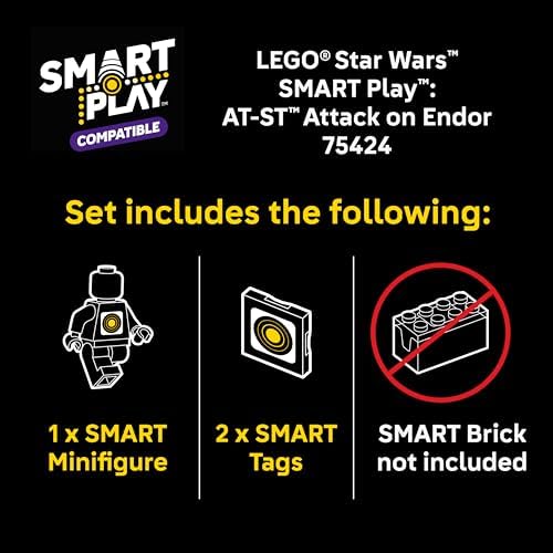 LEGO Star Wars SMART Play: AT-ST Attack on Endor Toy Building Set for Kids - Compatible Set with 2 SMART Tags and 3 Minifigures - Gift for Boys, Girls and Fans Ages 8+ - 75424 - 1