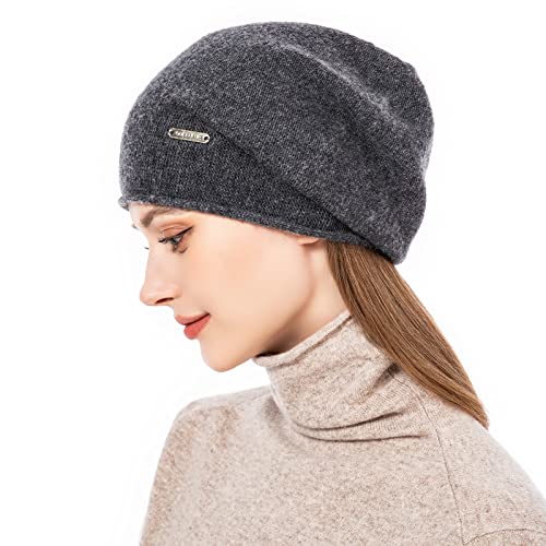 Queenfur Knit Slouchy Beanie Hats For Women Cashmere Ski Cap Knitted Wool Soft Warm Winter Hat #TOP3