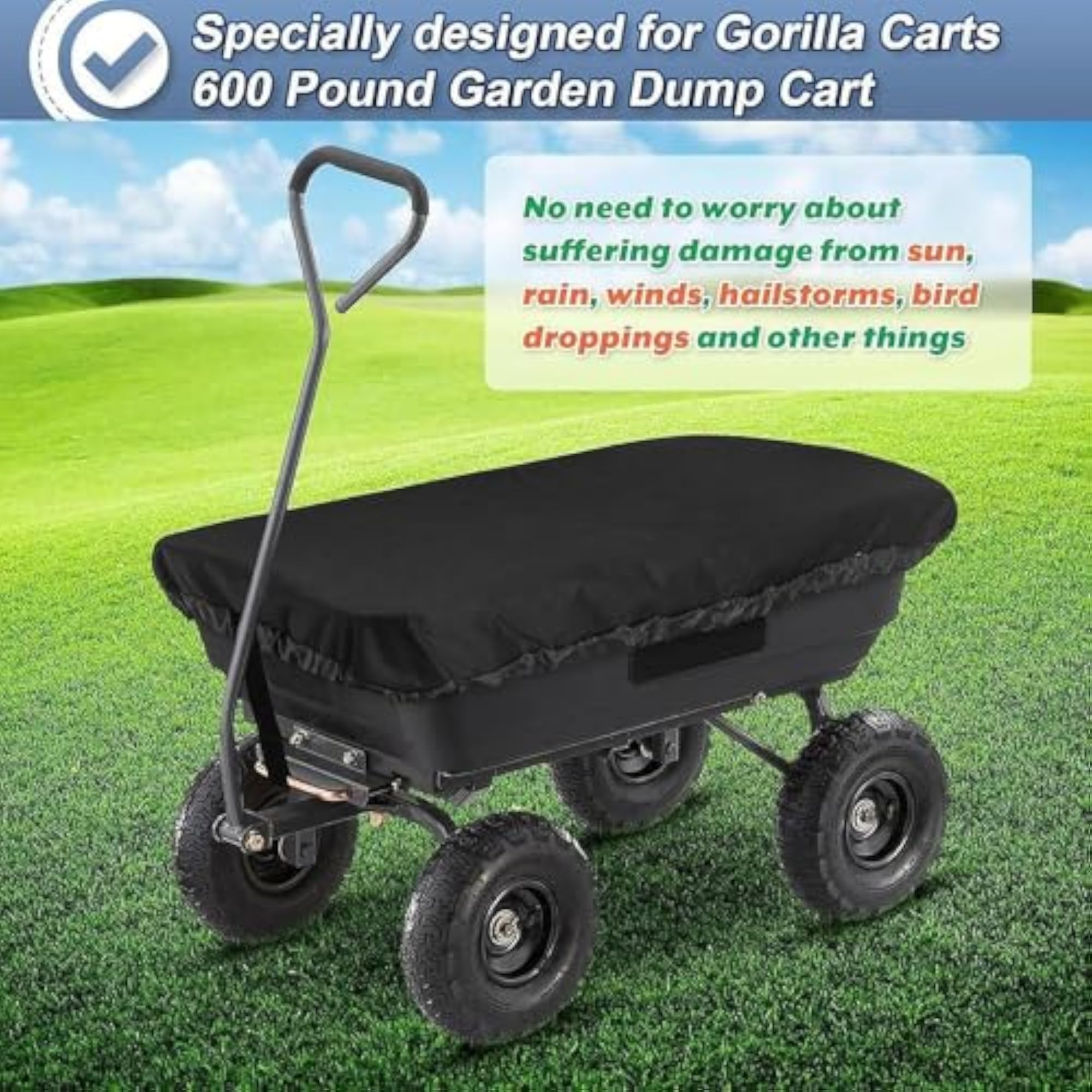 Folding Wagon Cart Cover, Anti-Scratch Trolley Rain Cover