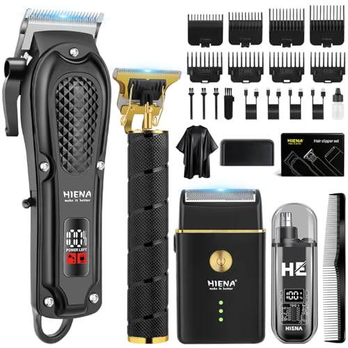 HIENA PRO Cordless Hair Clippers & Beard Trimmer Set
