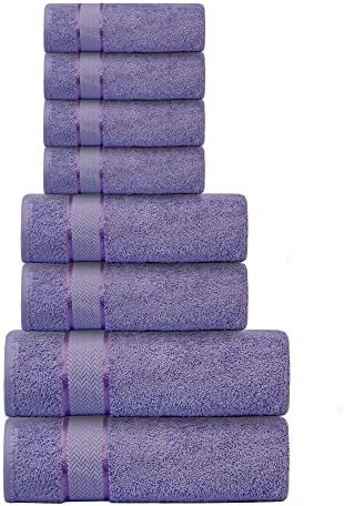 CRAFTBERRY- Bath Towels Set-100% Cotton- 2 Bath Towels, 2 Hand Towels & 2 Washcloths- Large, Quick Dry, Absorbent, Plush, Soft- Home, Hotel, Shower- 6 Piece Luxury Bathroom Towels - Sage Green / Olive