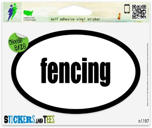 Amazon.com - Fencing Sport Oval Vinyl Car Bumper Window Sticker 3