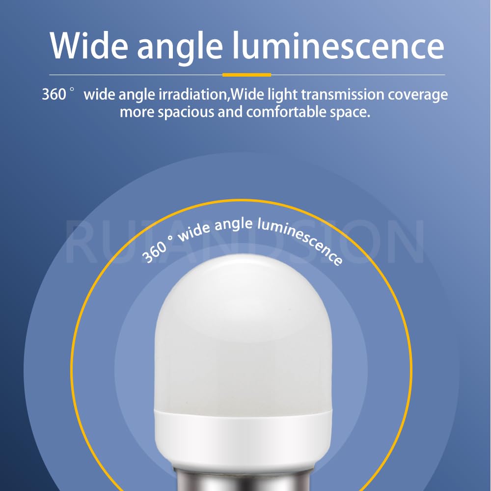 Ruiandsion Lampadina LED E14 SES 220V 2W 400LM, per cappa da cucina, forno e microonde, luce a 360°, non dimmerabile, 6000K bianco freddo, elevata luminosità, confezione da 10 pezzi
