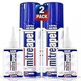 MITREAPEL CA Glue with Activator (2x0.80oz-2x3.30fl oz) Instant Bond Professional Cyanoacrylate Adhesive and Super Glue Accelerator for Woodworking,Ceramic,3D Printing,Glass,DIY&Craft, Plastic,Repair