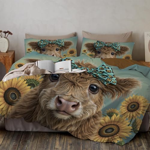 Parure de Lit 220x240 Hypoallergique en Microfibre Douce Brun - 3