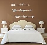 Arrows Wall Decal Quote Faith Hope Love Vinyl Sticker Decals Quotes Feather Arrows Wall Decal Nursery Wall Decor Boho Bohemian Bedroom x55