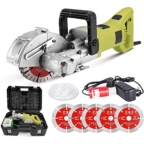 GBHJJ Scanalatore da Muro scanalatrice, 121/125mm Parete Scanalatrice 4000W Scanalatore Tagliatrice Industriale Marmo Granito Scanalatura Mattonelle Taglierina Mattone Scanalatrice,125mm