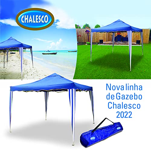 Tenda Gazebo Barraca Articulada Chalesco 3x3: Proteção UV e Conforto para Praia, Campo e Camping