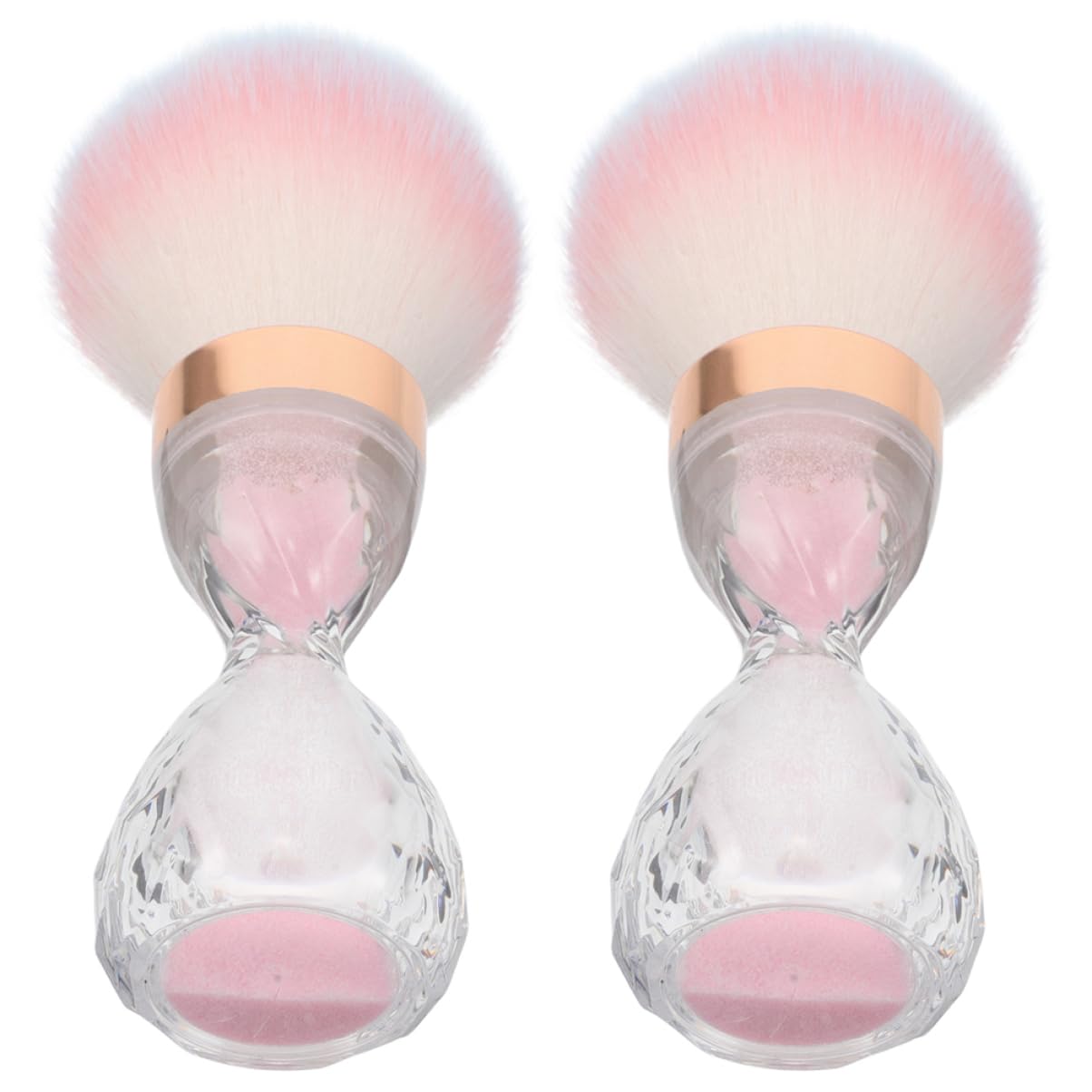 2pcs Soft Powder Brush Cleaner for Makeup and Nail Art Gentle and Portable Nail Dust Brush Design for Efficient Cleaning