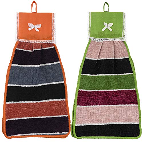 Kuber Industries Hanging Cotton Washbasin Napkin/Hand Towel for Kitchen and Bathroom (Multicolour, 2 Pieces) – CTKTC045555