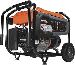 Generac 7680 GP6500 Portable Generator, Orange, Black