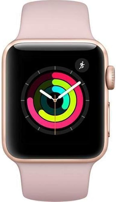 Apple Watch Series 3 (GPS, 1.496 in) - Caja de aluminio dorado con correa  deportiva de arena rosa (renovada) : Electrónica - Amazon.com