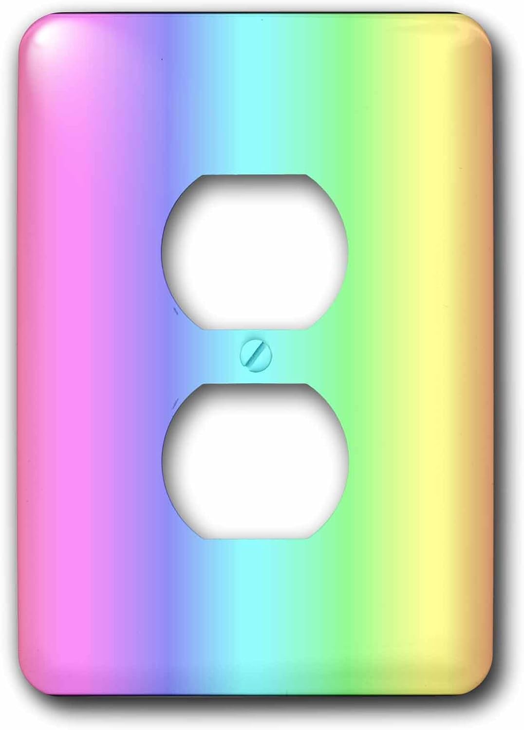 3dRose Pastel Rainbow 2 plug outlet cover