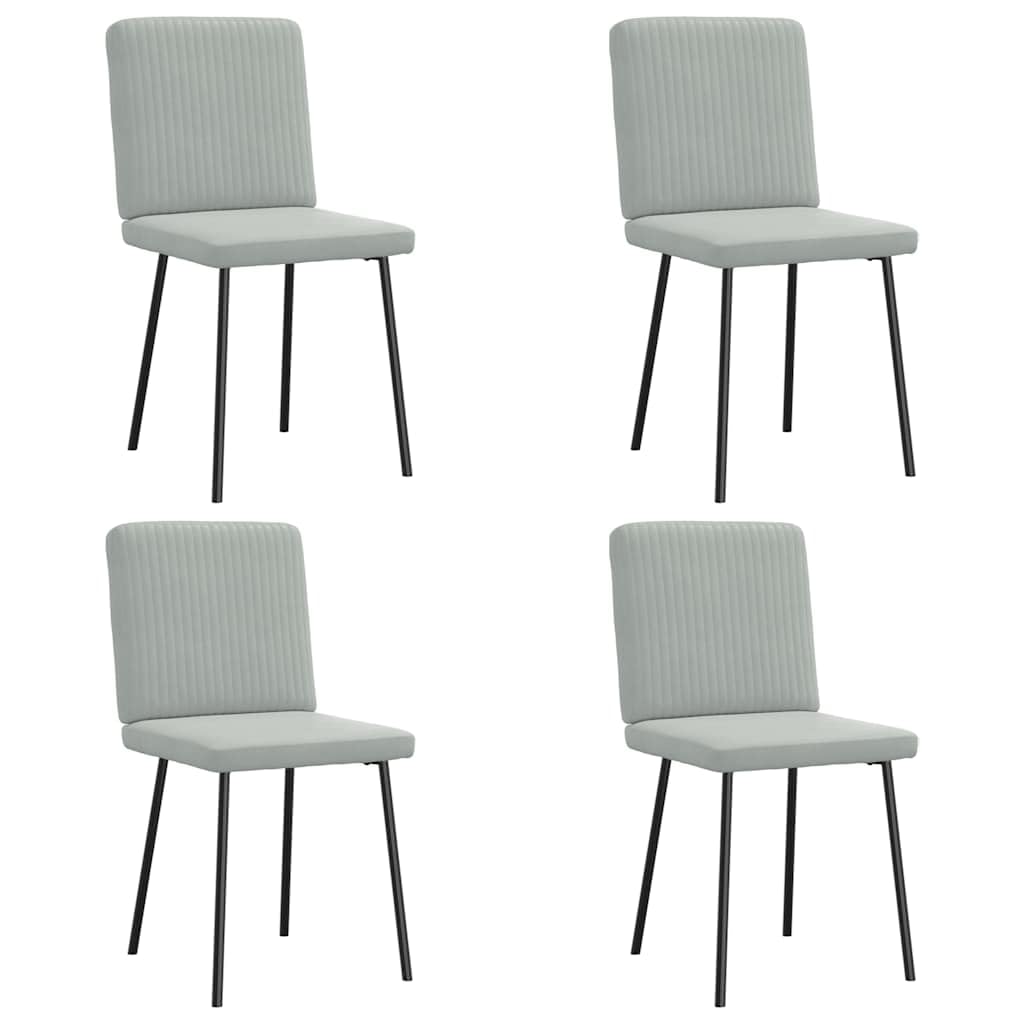 LAPOOH Sedie da Pranzo 4 pz Grigio Chiaro in Velluto,Sedie da Pranzo,Sedie da Sala da Pranzo,Sedie da Pranzo Moderne -3315286