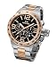 TW Steel CB134 Men's XXL Chronograph Stainless Canteen Two-Tone Bracelet Band Black Dial Watch