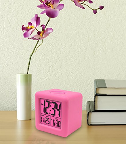Equity By La Crosse 70902 Pink Soft Cube Lcd Alarm Clock #TOP3