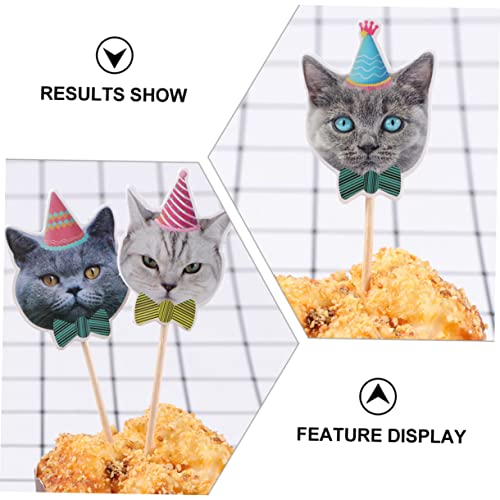 HEASOME 48 Pçs Cupcake Inserção De Bolo De Gato Babyboy Presentes De Bebê De Bautizo Para Niño Bolo