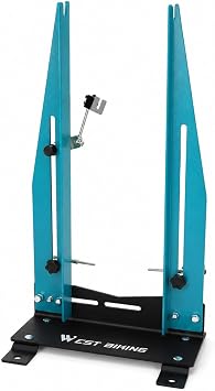 Bicycle Wheel Truing Stand, Black High Carbon Steel, Adjustable 3.5-5.9in Width, for 27.5-29in Wheels and 140-180mm Brake Discs