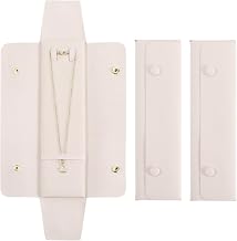GORGECRAFT 3Pcs Necklace Travel Case Tangle-Free Jewelry Organizer Storage Bag Travel Necklace Pouch for Wedding Christmas Valentine's Day Women Bridesmaid Gifts Old Lace 8.66 x 2.4 inch