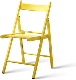 Taburete Silla Plegable Metal Respaldo Pierna Metal 79 * 51 * 43 cm (Color: Negro), Color: Verde (Color: Amarillo)