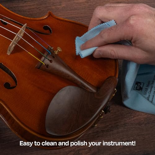 SHAR Violin Cleaning Kit, String Instruments Maintenance Kit Includes Cleaner, Polish, Cloth, Gift Pack, Instrument Maintenance Booklet, 1138U