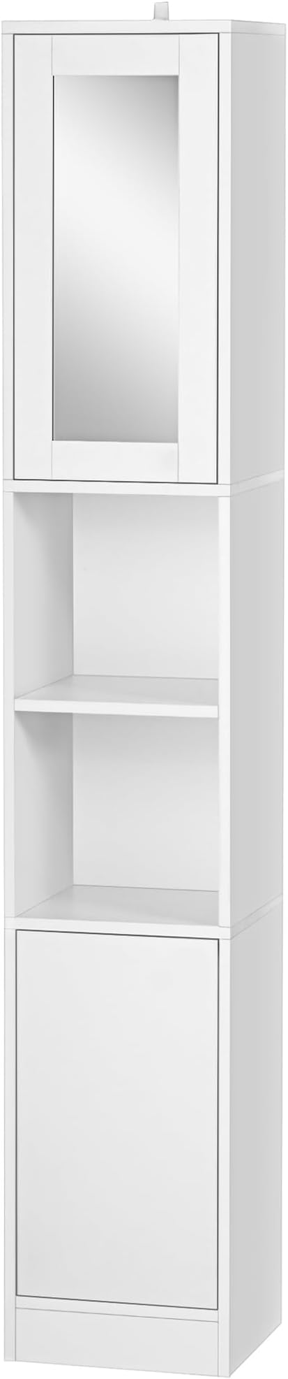 Mobiletto Bagno Angolare Bianco 165 Cm - 5 Ripiani E Cassetto - Foto 6